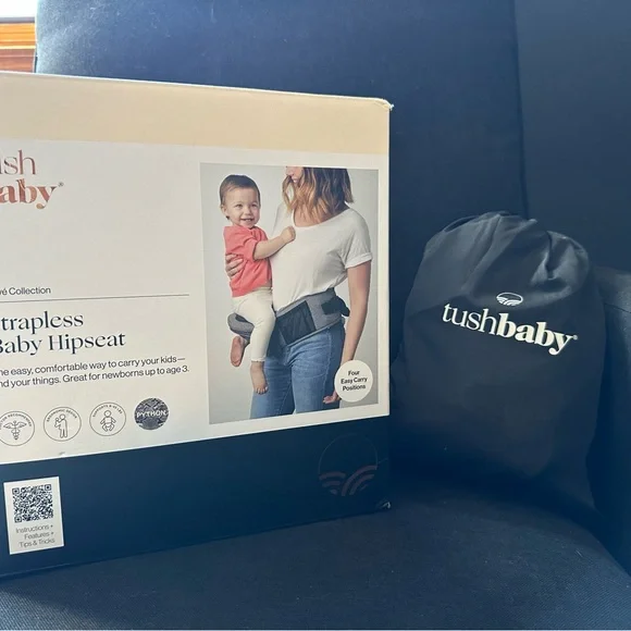 Tushbaby Black and Gray Snake Print Baby Bag - Picture 2 of 5